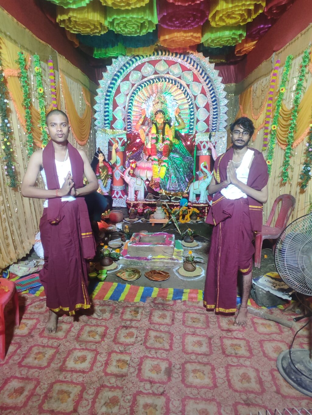 ମାନତିରା ଘଡ଼ାଇ ସାହିରେ ଧୁମ୍‌ଧାମରେ ପାଳିତ ହେଲା ଗଜଲକ୍ଷ୍ମୀ ପୂଜା